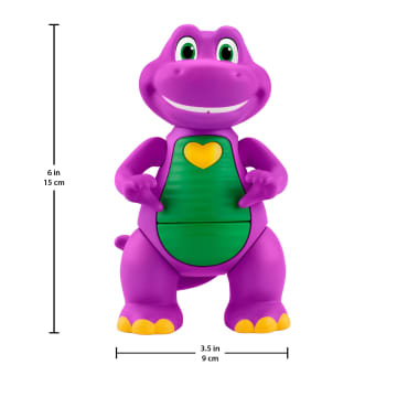 Fisher-Price Barney's World Heart Hands Barney Toy Figure With Music & Lights For Kids - Image 5 of 6
