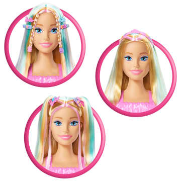 Barbie  Tête à Coiffer, Cheveux Blonds, 20+ Accessoires - Imagen 4 de 6