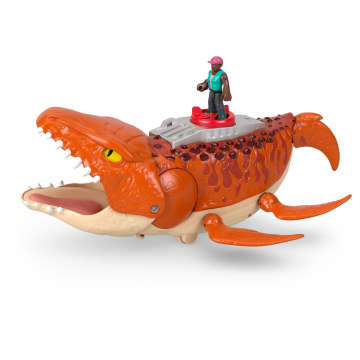 Imaginext Jurassic World Dinosaurio de Juguete Rebirth Mosasaurus Caza y Muerde - Imagen 2 de 6