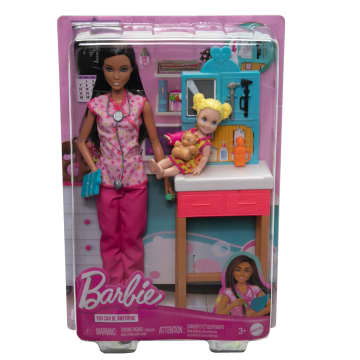 Barbie Pediatrician Doll And Doctor Playset With Accessories, Pink Scrubs, Barbie Toys - Image 6 of 6