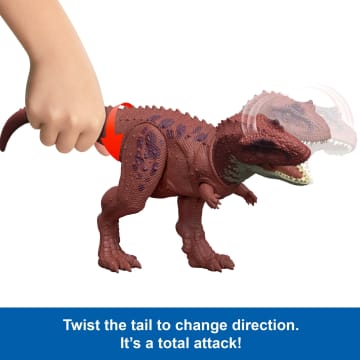 Jurassic World Rebirth Wild Roar Aucasaurus Dinosaur Toy, Tail Controlled Attack Chomp & Sound - Imagen 3 de 6