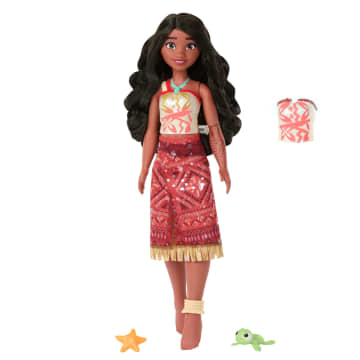 Disney Moana 2 Toys, Swimming Tautai Moana Fashion Doll With 2 Accessories & Color-Change Bodice - Imagen 1 de 6