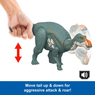 Jurassic World Rebirth Wild Roar Maiasaura Dinosaur Toy, Tail Controlled Attack Chomp & Sound - Image 3 of 6