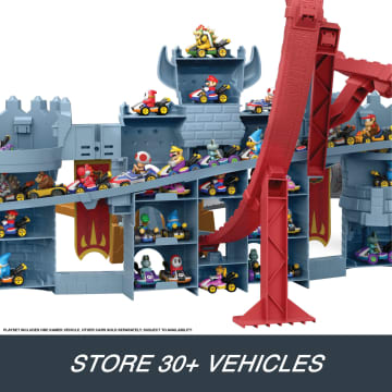 Hot Wheels Mario Kart Bowser's Castle Track Set With 1:64 Scale Die-Cast Kamek Toy Vehicle & Storage - Image 3 of 6
