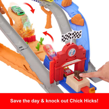 Disney And Pixar Cars Radiator Springs Race & Rescue Rescue Road Raceway Playset With 4 Toy Cars - Image 5 of 6