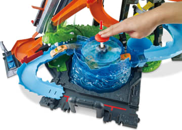 Hot Wheels Ultimate Gator Car Wash Play Set With Color Shifters Car - Imagem 3 de 6