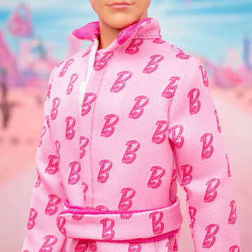 Barbie The Movie Ken Collectible Doll, Ryan Gosling As Ken Wearing Pink Jumpsuit With “B” Detail - Imagem 4 de 5