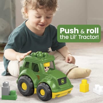 MEGA BLOKS John Deere Lil' Tractor Building Toy Blocks (6 Pieces) For Toddlers - Image 4 of 6