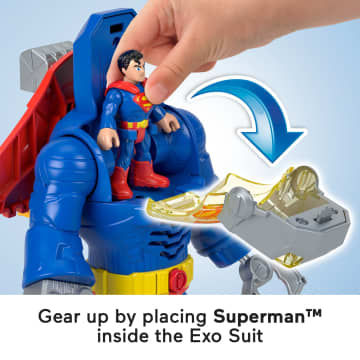 Imaginext DC Super Friends Superman Insider & Exo Suit Robot With Lights & Sounds, 6 Pieces - Imagen 3 de 6