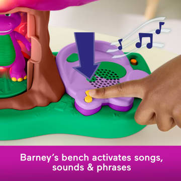 Fisher-Price Barney's World Lights & Sounds Treehouse Playset With Figures For Preschool Kids - Imagen 4 de 6