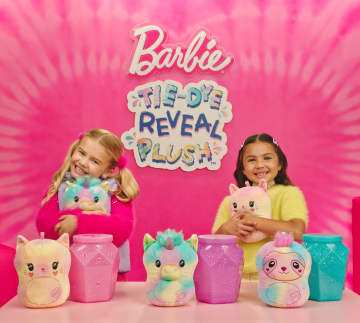 Barbie Tie-Dye Reveal Plush Toy, 7-Inch Stuffed Animal With Diy Washable Fabric Craft - Image 2 of 6