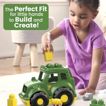 MEGA BLOKS John Deere Lil' Tractor Building Toy Blocks (6 Pieces) For Toddlers - Image 3 of 6