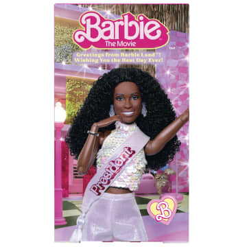 Barbie The Movie President Collectible Doll, Issa Rae As President Barbie Wearing Shimmery White  Blouse & Short Set - Image 6 of 6