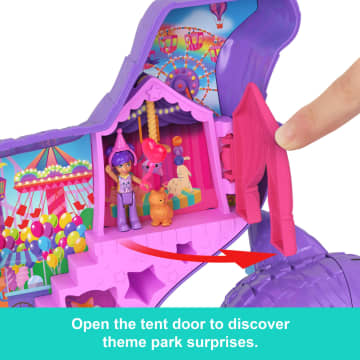 Polly Pocket Celebration Kitty Playset With 2 Micro Dolls, 23 Surprise Accessories including Pets, Birthday Party With Ferris Wheel Ride - Image 4 of 6