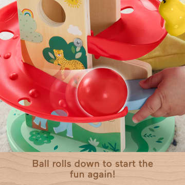 Fisher-Price Wooden Treehouse Ball Run Baby & Toddler Toy, 2 Wood Pieces - Image 4 of 6