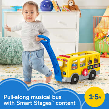 Fisher-Price Little People Big Yellow School Bus Pull-Along Toddler Learning Toy, Multilanguage Version - Image 2 of 6