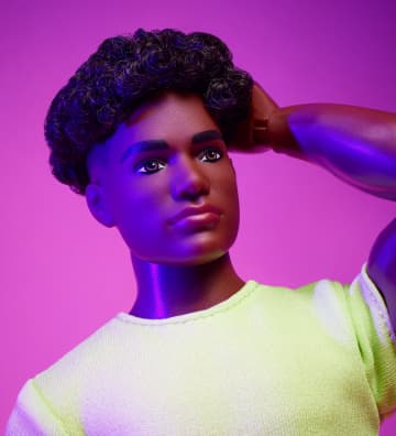 Barbie Looks No. 25 Collectible Ken Doll With Curly Black Hair And Colorful Y2K Fashion - Image 3 of 6