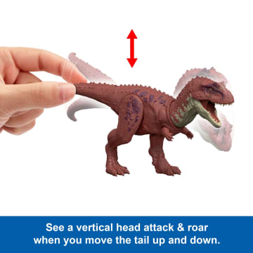 Jurassic World Rebirth Wild Roar Aucasaurus Dinosaur Toy, Tail Controlled Attack Chomp & Sound - Imagen 4 de 6