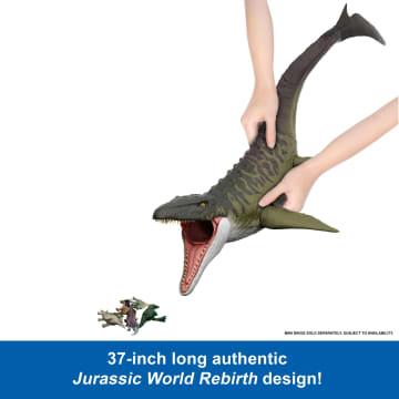 Jurassic World Rebirth Super Colossal Mosasaurus Action Figure, Dinosaur Toy - Image 5 of 6