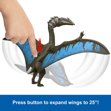 Jurassic World Rebirth Quetzalcoatlus Action Figure, Winged Dinosaur Toy With Sound, Aerial Ambush - Imagem 2 de 6