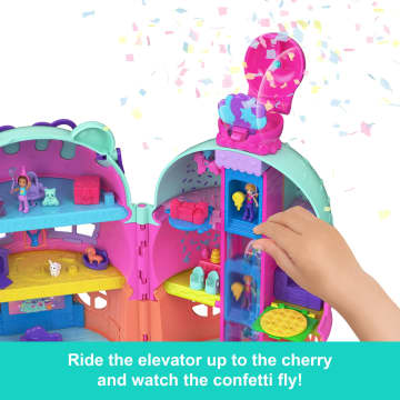 Polly Pocket Dolls And Playset, Gelato House With Elevator, Ice Cream Theme With 25+ Accessories Including Furniture And Pets - Imagem 3 de 6