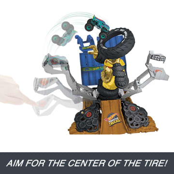 Hot Wheels Monster Trucks Arena Smashers MEGA-Wrex vs Crushzilla Takedown Playset - Imagen 3 de 6