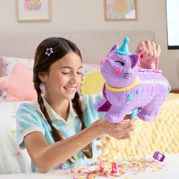 Polly Pocket Celebration Kitty Playset With 2 Micro Dolls, 23 Surprise Accessories including Pets, Birthday Party With Ferris Wheel Ride - Image 2 of 6