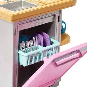 Barbie Coffret Meuble et Accessoires, Thème de Lave-Vaisselle - Imagem 4 de 6