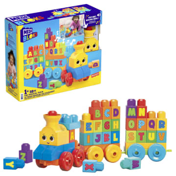 MEGA BLOKS First Builders ABC Musical Train Toy Building Blocks With Music (50 Pieces) For Toddler - Image 1 of 6