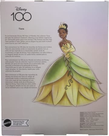 Disney Toys, Disney100 Collector Tiana Doll, Gifts For Kids And Collectors - Imagem 6 de 6