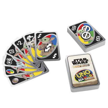 UNO All Wild Grogu Card Game, Star Wars Collectibles, Game Night Fun - Imagem 2 de 6