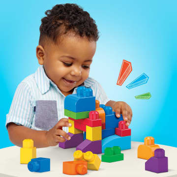 Mega Bloks Juguete de Construcción Bolsa de 60 bloques Azul - Imagen 7 de 7
