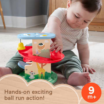 Fisher-Price Wooden Treehouse Ball Run Baby & Toddler Toy, 2 Wood Pieces - Image 2 of 6
