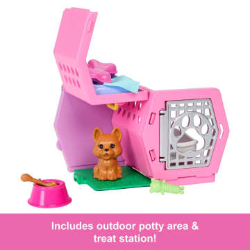 Barbie Chelsea Puppy Carrier Playset, Small Doll And Dog Carrier With Puppy Accessories - Imagen 5 de 6