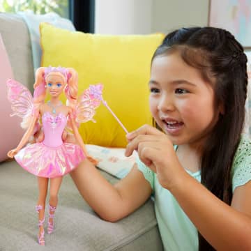 Barbie Fantasy Fairy Doll With Color-Change Wings And Outfit, includes Toy Wand With Sponge & Fashion Accessories - Image 2 of 6