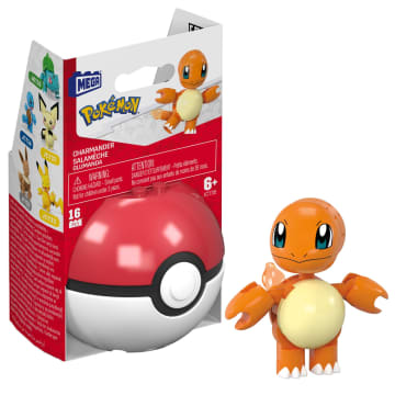MEGA Pokémon Jogo de Construção Pokébola Colecionável Charmander - Imagen 1 de 5
