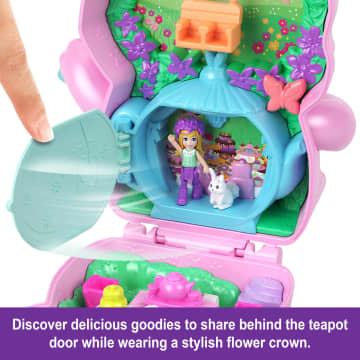 Polly Pocket Tea Party Bunny Compact Playset With 1 Micro Doll And Pet Bunnies, Travel Toy With Styling Accessories - Image 5 of 6