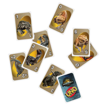 UNO Jurassic World Rebirth Card Game For Kids, Family & Adult Game Nights - Imagen 5 de 6