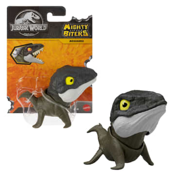 Jurassic World Mighty Little Biters Dinosaur Toy With Bite Action, Eye Change, Collectible Figure - Imagem 1 de 6