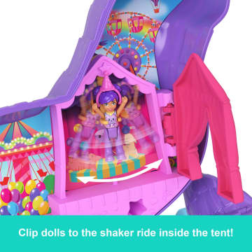 Polly Pocket Celebration Kitty Playset With 2 Micro Dolls, 23 Surprise Accessories including Pets, Birthday Party With Ferris Wheel Ride - Image 5 of 6