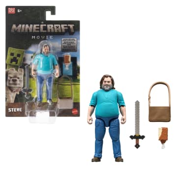 Minecraft o Filme Figura de Ação Steve de 4 polegadas - Imagen 1 de 6