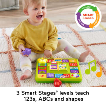 Fisher-Price Pretend Board Game Baby Toy With Music, Laugh & Learn Puppy's Game Activity Board, Multi-Language Version - Imagen 4 de 6