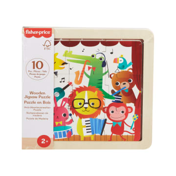 Fisher-Price Wooden Jigsaw Puzzle Music Theme For Toddlers & Preschool Kids, 9 Wood Pieces - Imagem 10 de 10