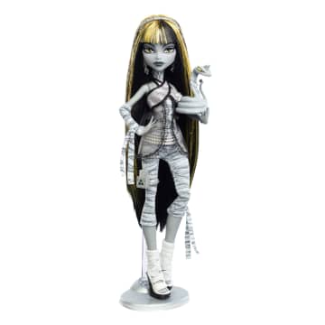 Monster High Reel Drama Cleo De Nile Black And White Reproduction Collector Doll With Poster - Image 1 of 6