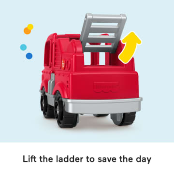 Fisher-Price Little People Toy Firetruck & Firefighter Figure Set For Toddlers, 2 Pieces - Image 3 of 6