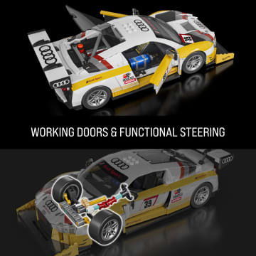 Mattel Brick Shop Hot Wheels ‘15 Audi R8 Lms Building Toy Kit (820 Pieces), For Collectors - Image 6 of 6