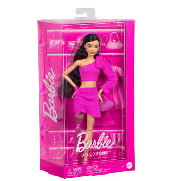Barbie Deluxe Style #2 Doll in Pink Barbiecore Top And Skirt Set, Black Hair & Prosthetic Leg - Image 6 of 6