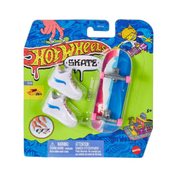 Hot Wheels Skate Veículo de Brinquedo Skateboard GLACIER GRIND™ com Tênis - Imagem 6 de 6