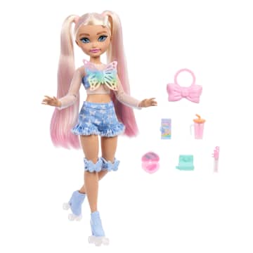 Barbie  Équipe de Rêve  Poupée  Barbie Malibu Patins à Roulettes - Imagen 5 de 6