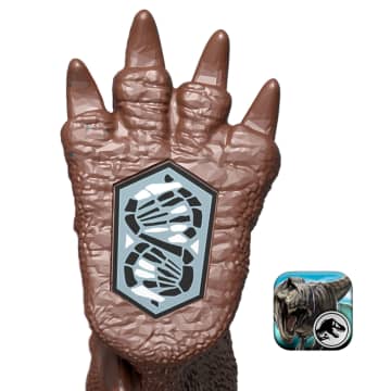 Jurassic World Rebirth Frenzy Pack Beipiaosaurus Dinosaur Figure, Authentic Toy, Digital Play - Imagem 4 de 6